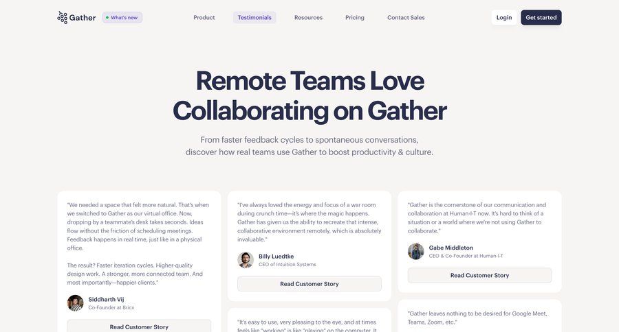 Gather
				product page ui page example