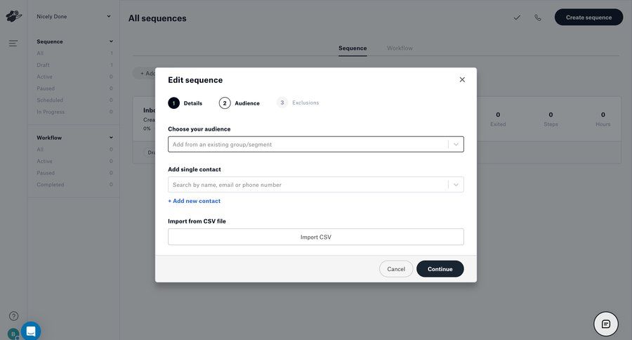 Distrobird
			 configuration form automation modal interaction customer engagement audience management sidebar setup ui page example