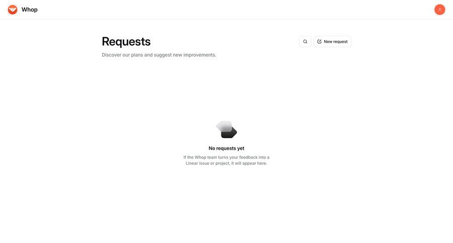 Whop
				empty state ui page example