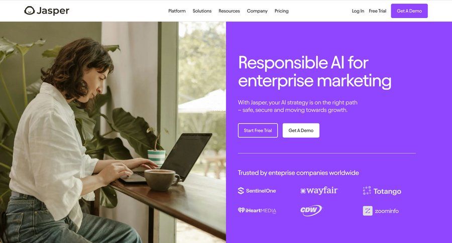 Jasper
			 team collaboration marketing automation enterprise security api integrations ui page example