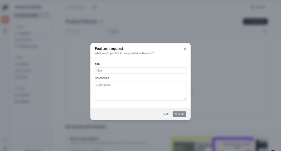 Navattic
			 user feedback ui page example