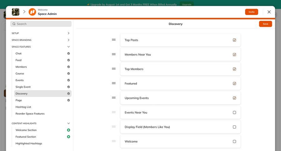 Mighty
			 content management configuration settings list management full screen modal sidebar setup menu ui page example