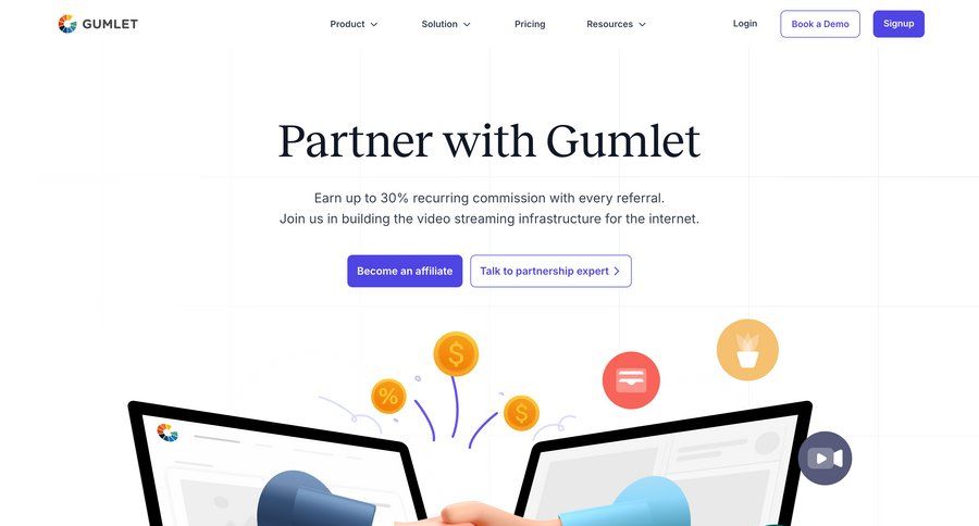 Gumlet
			partner program & affiliation content competition alternatives partners experts accordion affiliate program ui page example