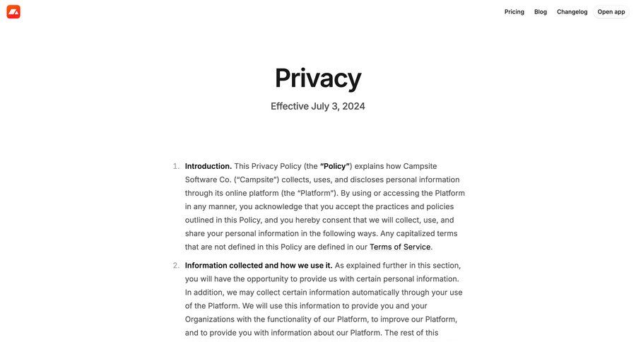 Campsite
			 note creation ui page example