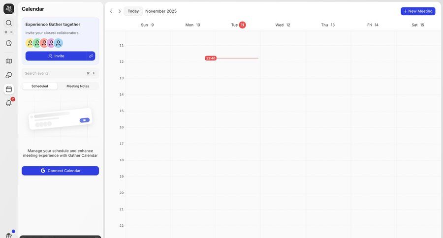 Gather
				list ui page example