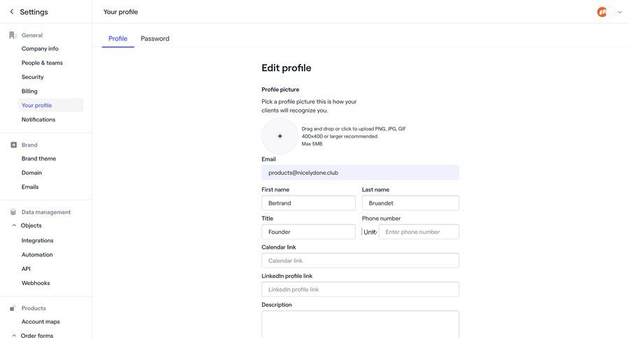 Dock
			 modern user profile sidebar file upload settings form layout form sidebar navigation account management account settings password management profile management hierarchical navigation profile settings avatar upload ui page example