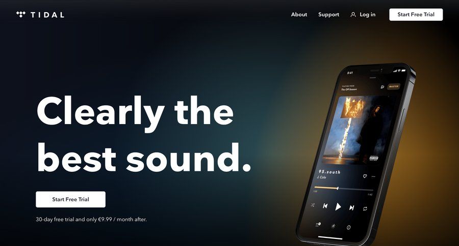 Tidal
				 page example