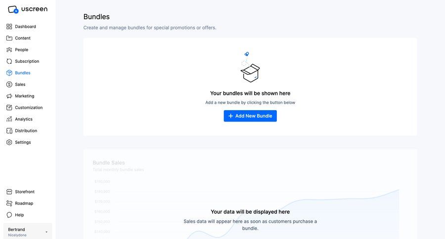 Uscreen
			 call to action sidebar e-commerce dashboard sidebar navigation data analysis sales analytics ui page example