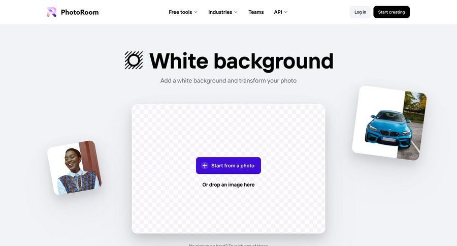 Photoroom
			 free trial features photo gallery free templates b2b website ui page example