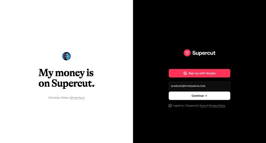 Supercut
			           ux ui design