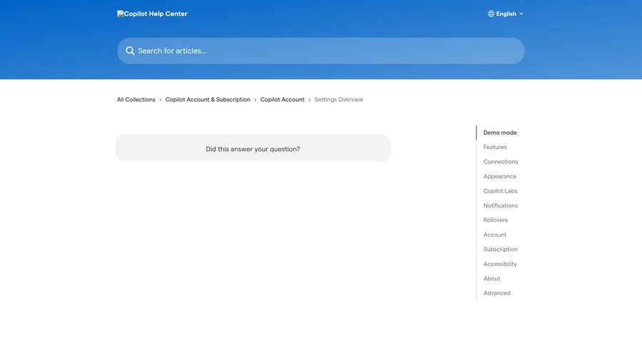 Copilot
			 knowledge base search bar ui page example