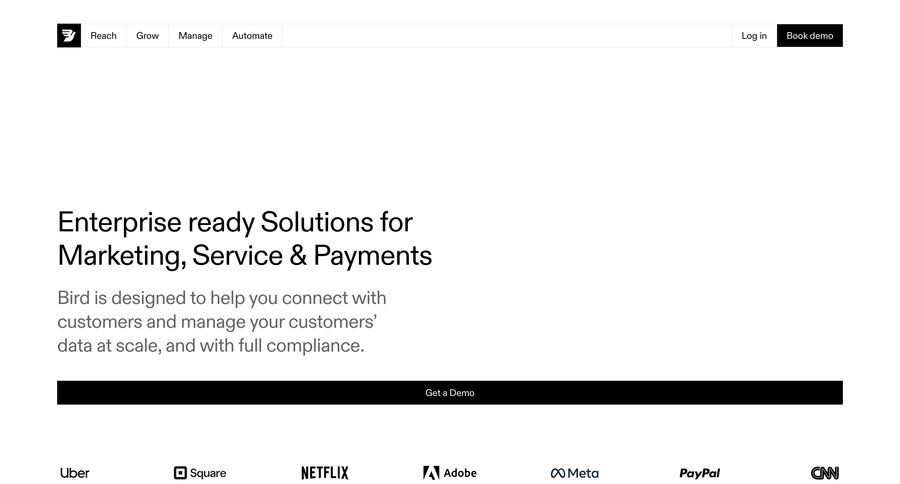 Bird
			form product page feature enterprise newsletter newsletter signup b2b saas ui page example