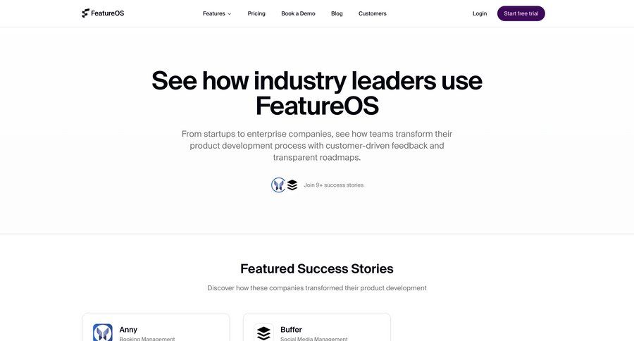 FeatureOS
				testimonials ui page example
