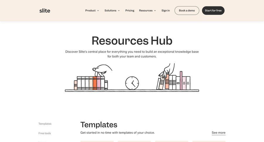 Slite
				resources ui page example