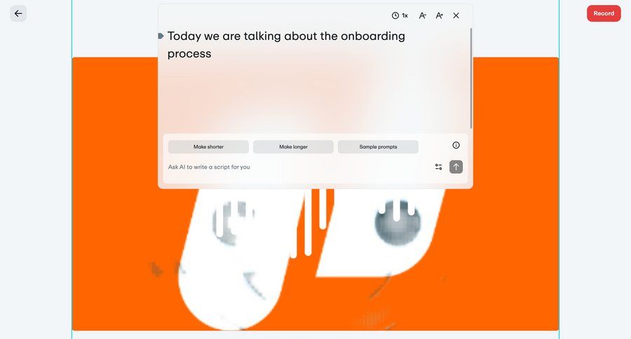 Vimeo
			onboarding product tour modal screen artificial intelligence editor ai assistance create ui page example