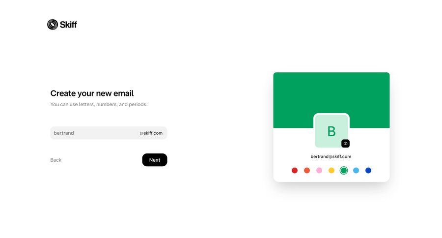 Skiff
				onboarding page example