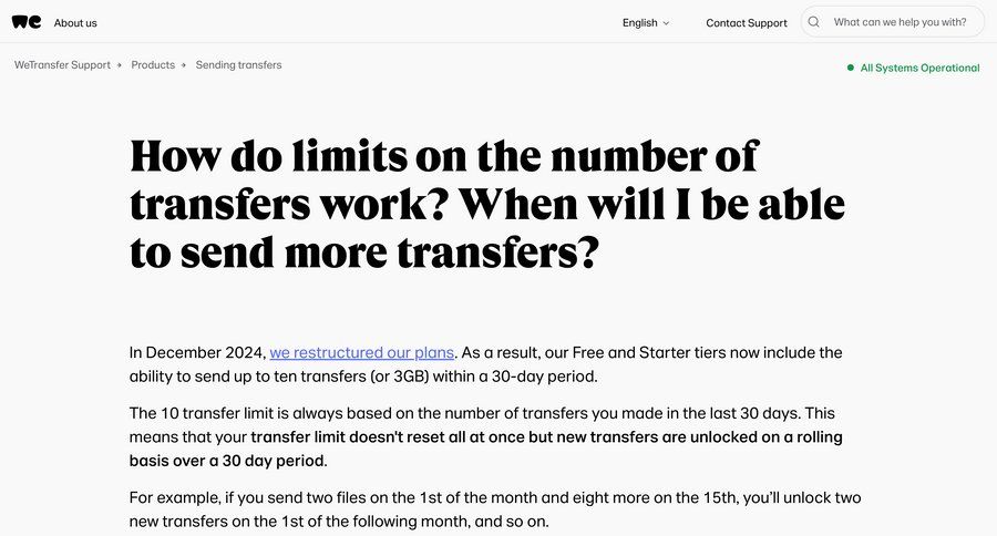 WeTransfer
			 free tier alternatives ui page example
