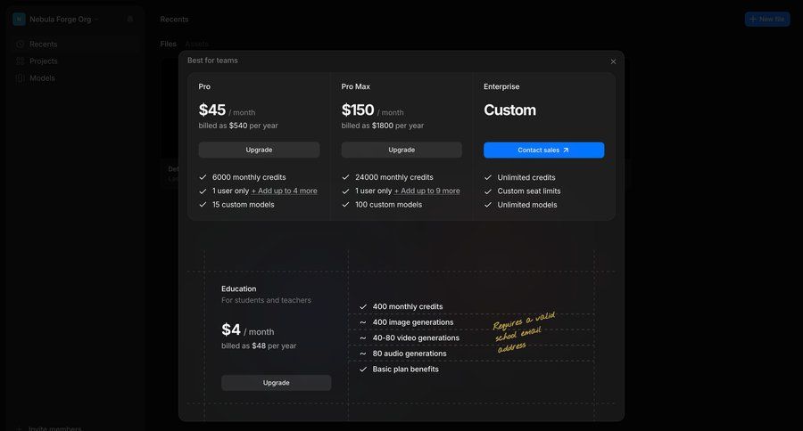 Morphic
			 upgrade modal ui page example
