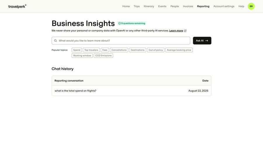 Travelperk
				list ui page example