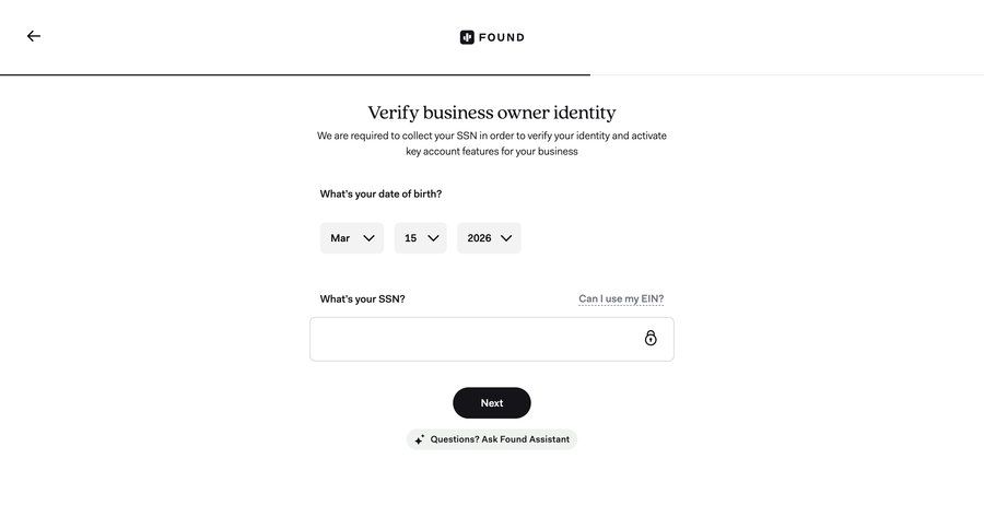 Found
				onboarding ui page example