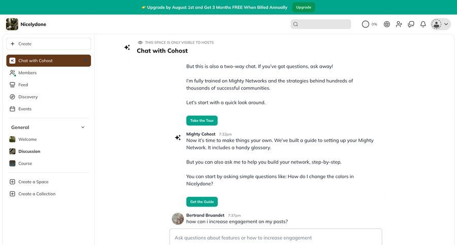 Mighty
			 sidebar navigation onboarding sidebar chat menu chat interface customer support ui page example