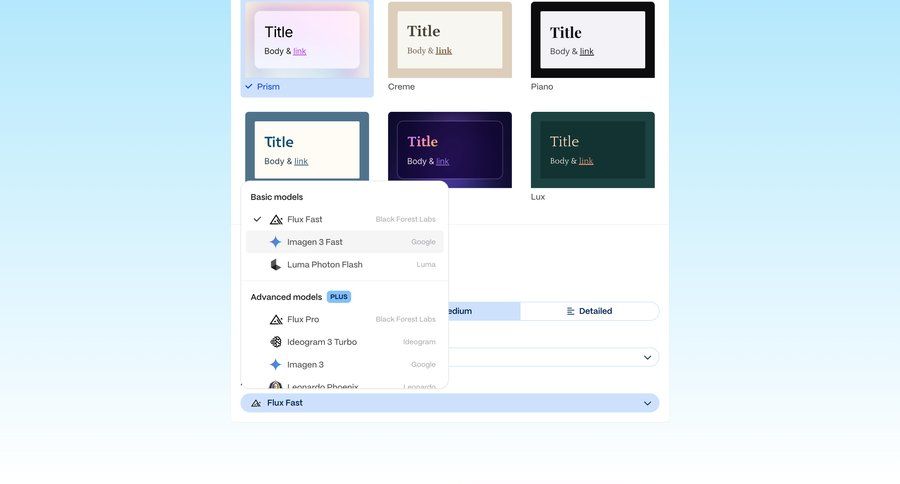 Gamma
			 modal screen grid design detail view ui page example