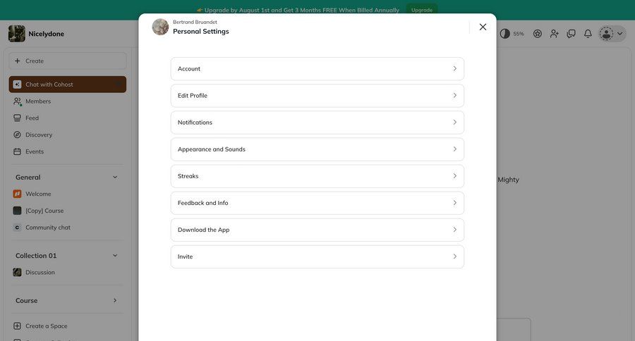 Mighty
			 settings account management account setup user settings account settings user account user profile menu notification settings ui page example