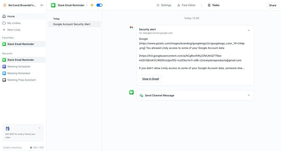 Lindy
			notification list detail page upgrade your account workspace settings sidebar navigation email management email sidebar security alert ui page example