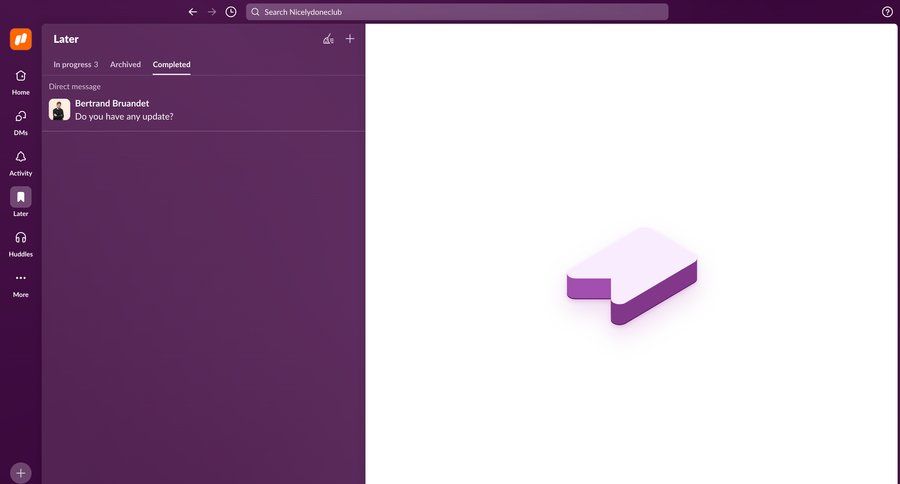 Slack
			 task management team collaboration sidebar navigation project management project tracking task communication sidebar communication recent activity social feed newsfeed activity stream chatbot ui page example