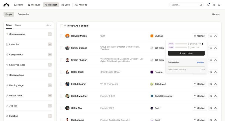 The org
			 grid list management data display ui page example