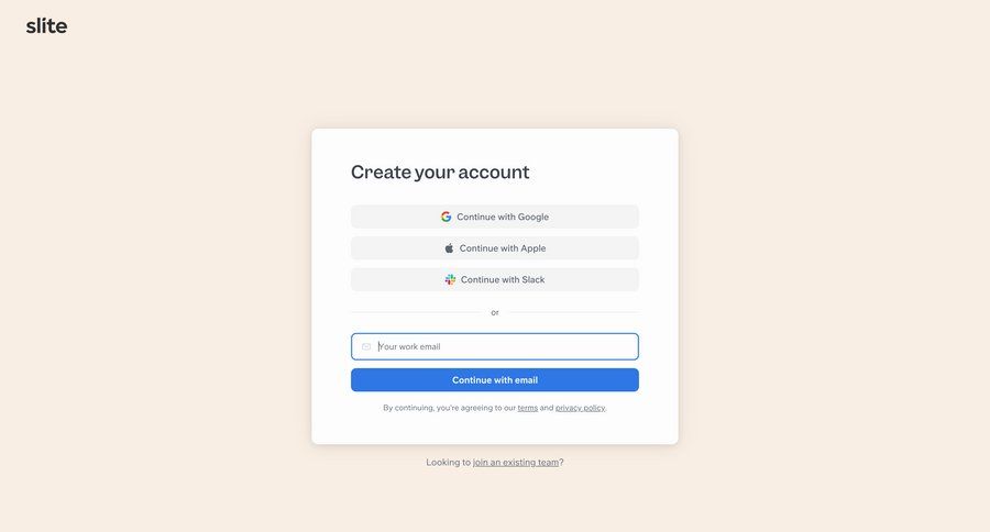 Slite
			    ux ui design