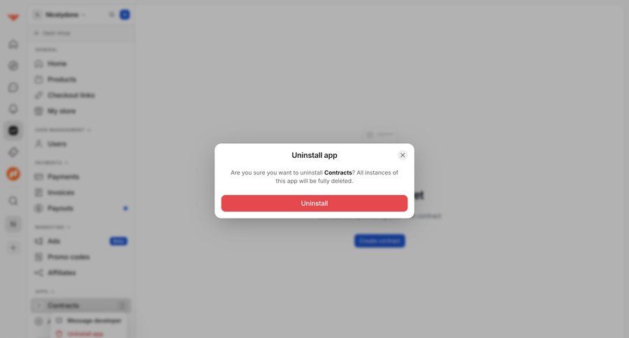 Whop
			 confirmation confirmation screen application management rounded corners ui page example