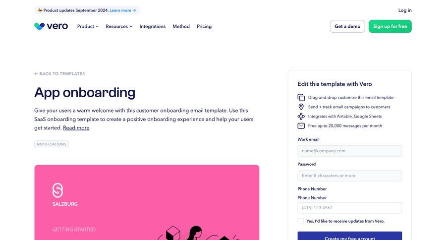 Vero
			 free account free templates customer stories blog templates download report ui page example
