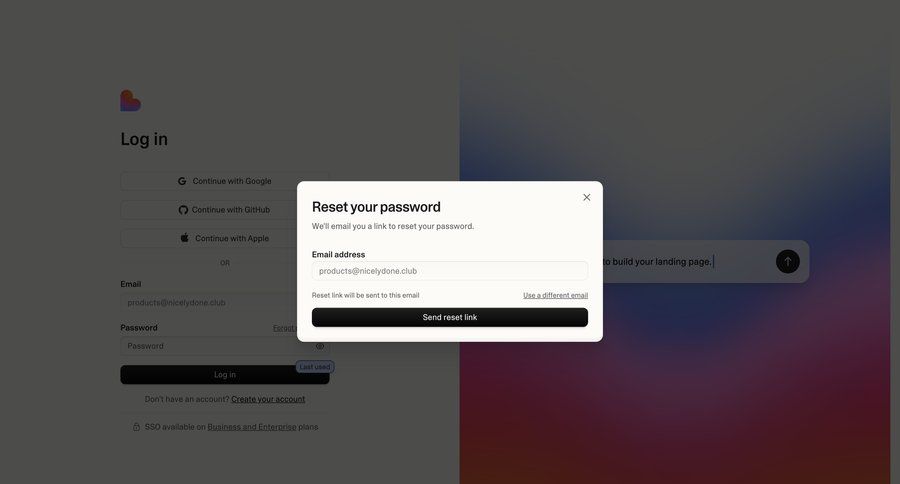 Password reset Page Design Examples — 586+ SaaS UI Inspiration | Nicelydone