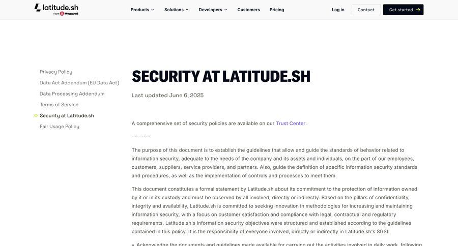 Latitude.sh
				security ui page example