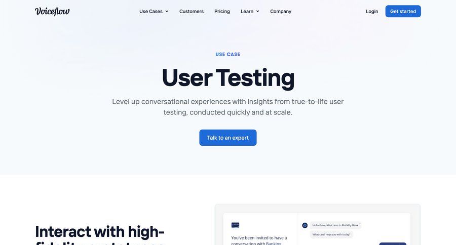 Voiceflow
			    ux ui design