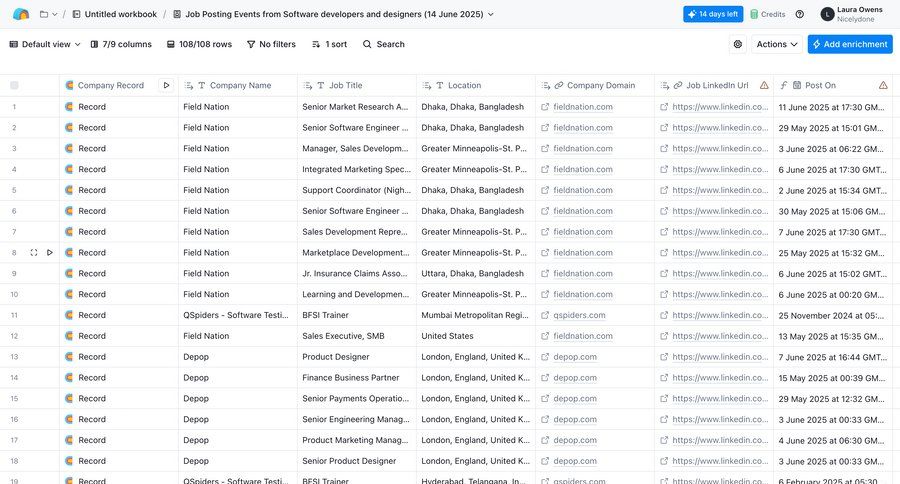 Clay
			 grid data display menu career table ui page example