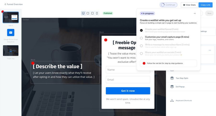 Kajabi
			 configuration e-commerce sidebar navigation form sidebar setup keyboard shortcuts ui page example