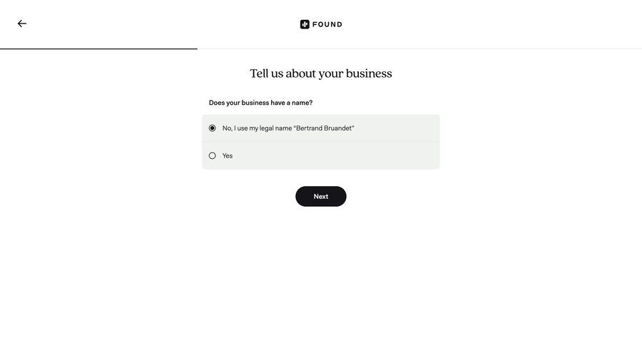 Found
				onboarding ui page example