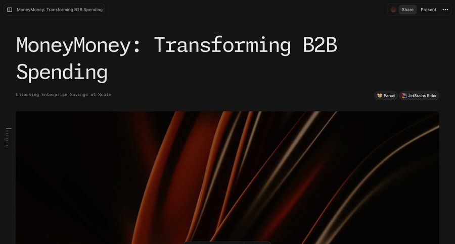Chronicle
			 finance full-screen layout minimalist design sharing ui page example