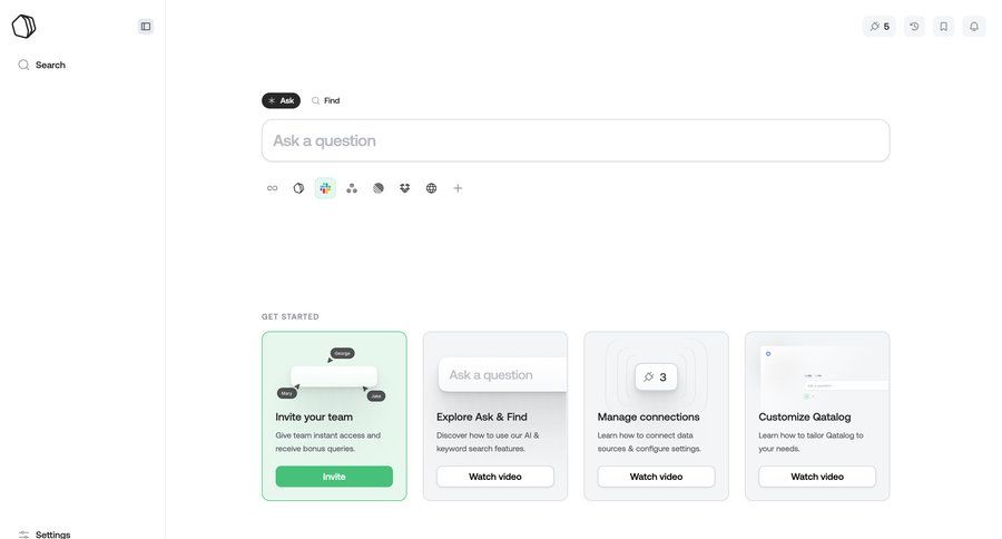 Qatalog
			 data management team collaboration dashboard sidebar navigation artificial intelligence onboarding video player sidebar research modern cards ui search bar ui page example