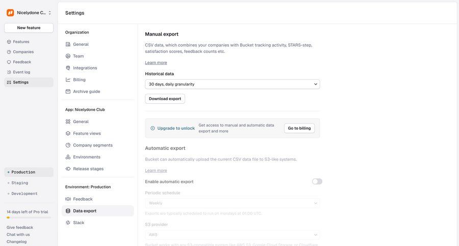 Reflag
			settings form upgrade your account billing data management configuration settings form data export ui page example