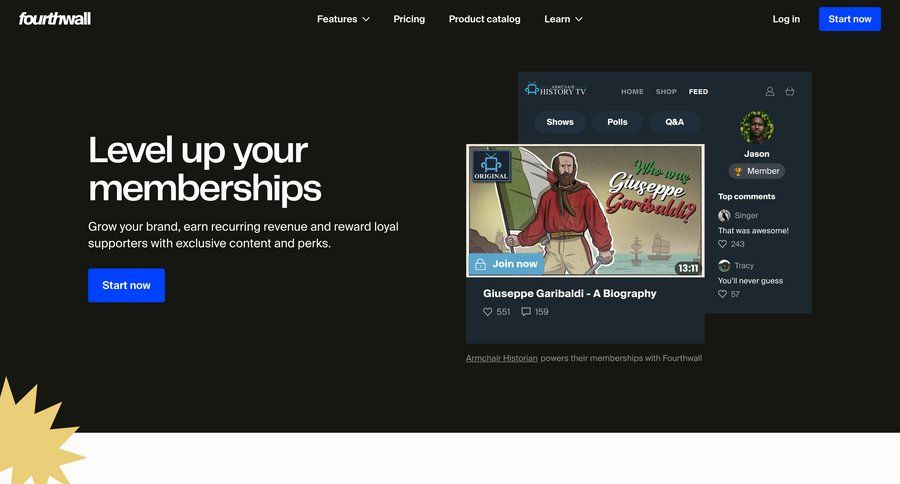 Fourthwall
				team settings ui page example