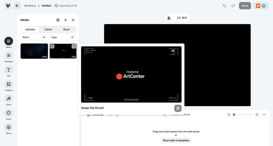 Vimeo
			 grid editor design drag and drop template selection upload media ui page example