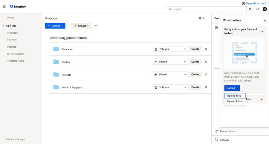 Dropbox
			           ux ui design