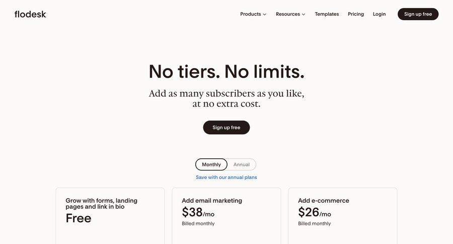 Flodesk
			 free tier payment history free templates service plans pricing plans subscription plans price payment options payment page blog templates payment confirmation newsletter signup pricing packages pricing calculator ui page example