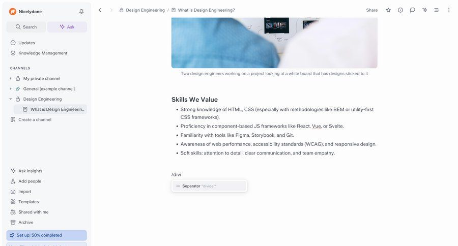 Slite
			detail page article upgrade your account documentation design knowledge base article ui page example