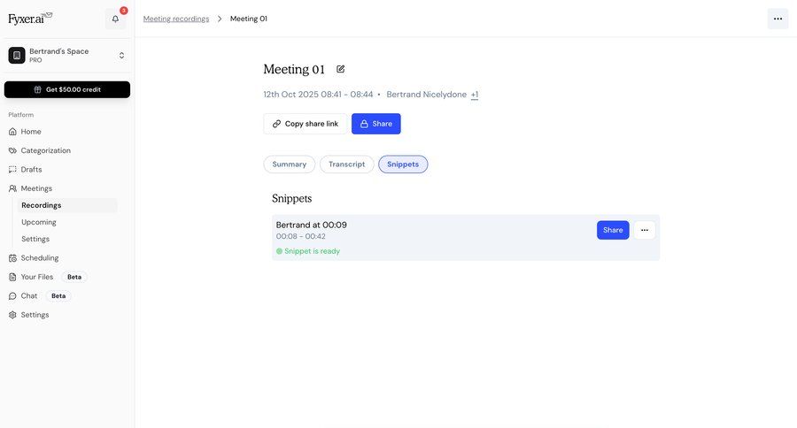 Fyxer
			 call intelligence ui page example