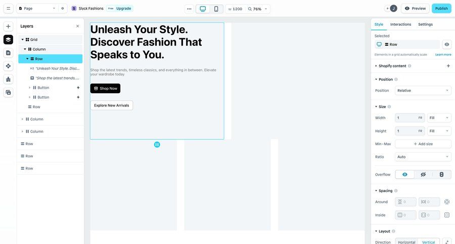 Instant
			 content management e-commerce sidebar navigation grid editor real-time preview drag and drop content management system modern ui page example