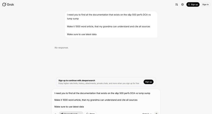 Grok
			 finance message communication chat messages documentation chat interface conversational ui page example